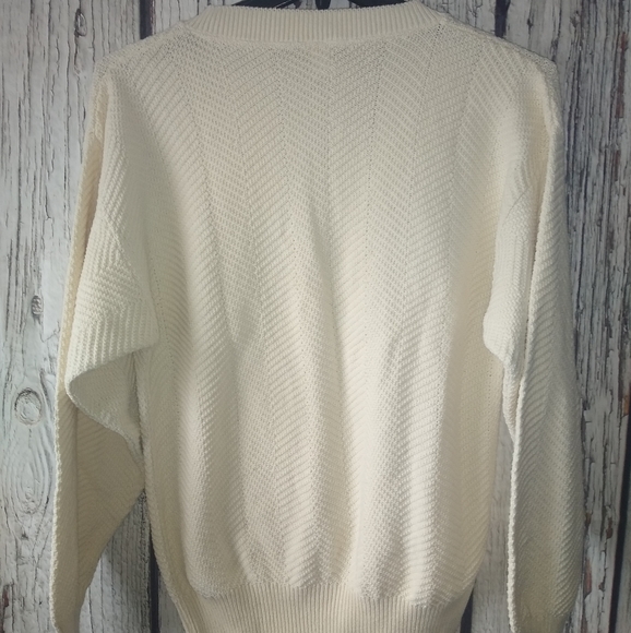 VTG Bachman Pretzels Embroidered Logo V-neck Long Sleeve Sweater (M) - Picture 5 of 5